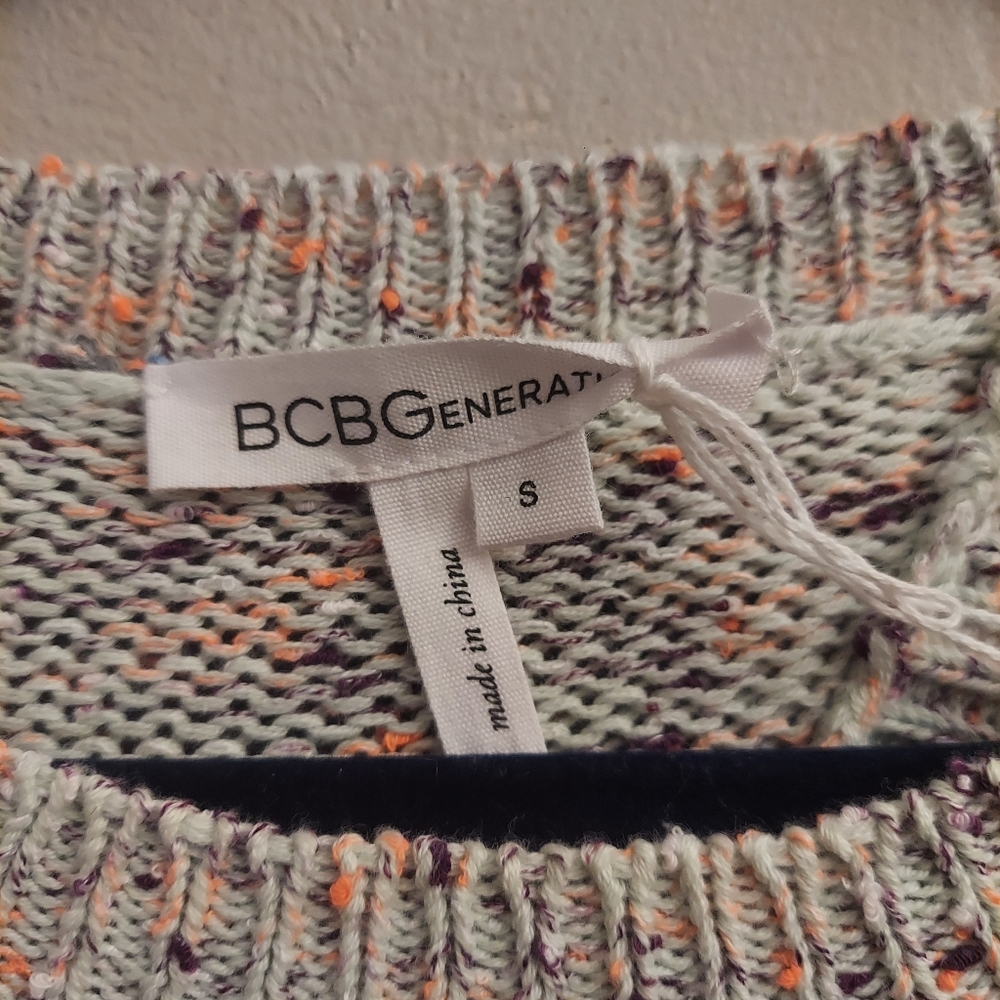 Bcbgeneration Two Tone Colorblock Split Back Crew… - image 2